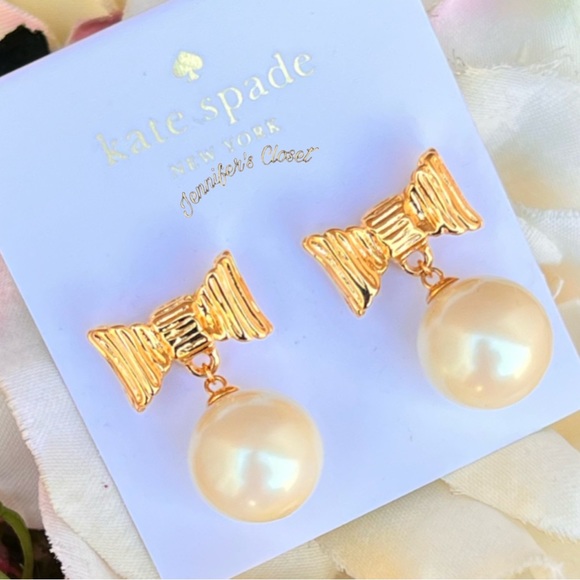 NWT ♠️ Kate Spade Pearl Drop Earrings - Picture 5 of 5